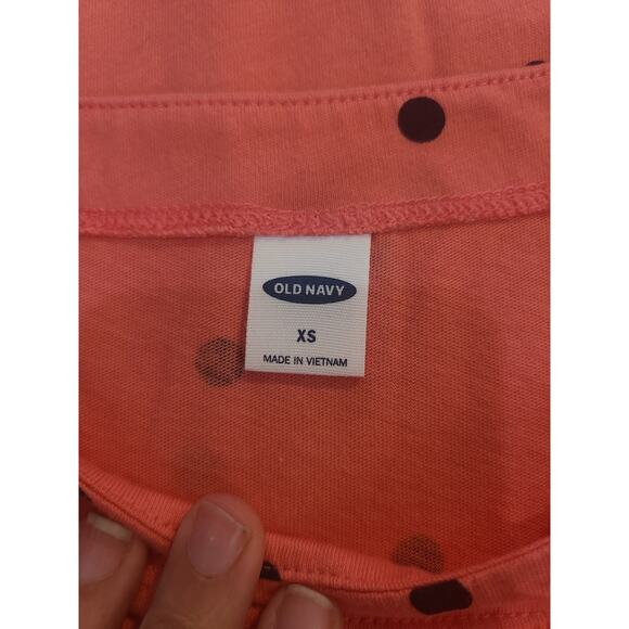 Old navy xs womens pink and black polka dot blouse new with tags - Picture 5 of 9